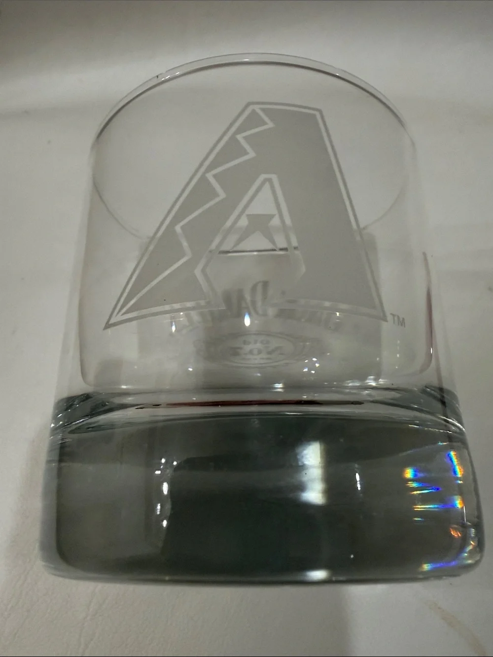 Jack Daniels & Arizona Diamondbacks Clear 8 Oz Glass Whiskey Tumbler Etched Logo